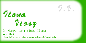 ilona viosz business card